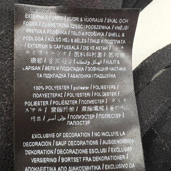 GUESS Embroidered /Embellished Sheer Black/Floral Sleeveless Top Women's XL - Picture 9 of 10